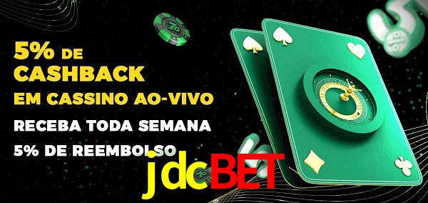 Promoções do cassino ao Vivo jdcbet